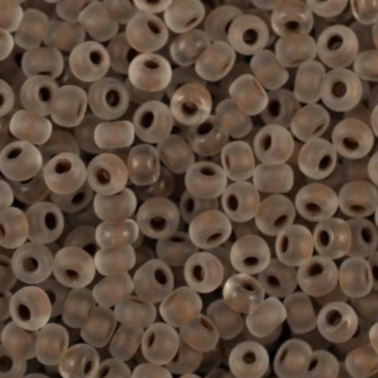 10/0 38318 Matte Preciosa Czech Glass Seed Beads Rocailles 2.3mm. Crystal Colour Lined Brown Matte.