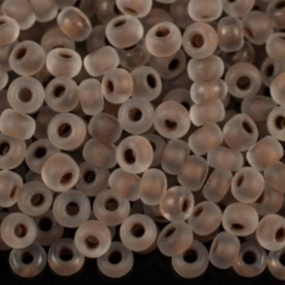 10/0 38318 Matte Preciosa Czech Glass Seed Beads Rocailles 2.3mm. Crystal Colour Lined Brown Matte.