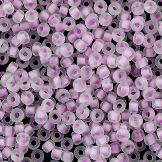 10/0 38326 Матирани Малки Мъниста от чешко стъкло Preciosa Рокайли 2.3 мм. Кристално оцветени с лилав матов кант.