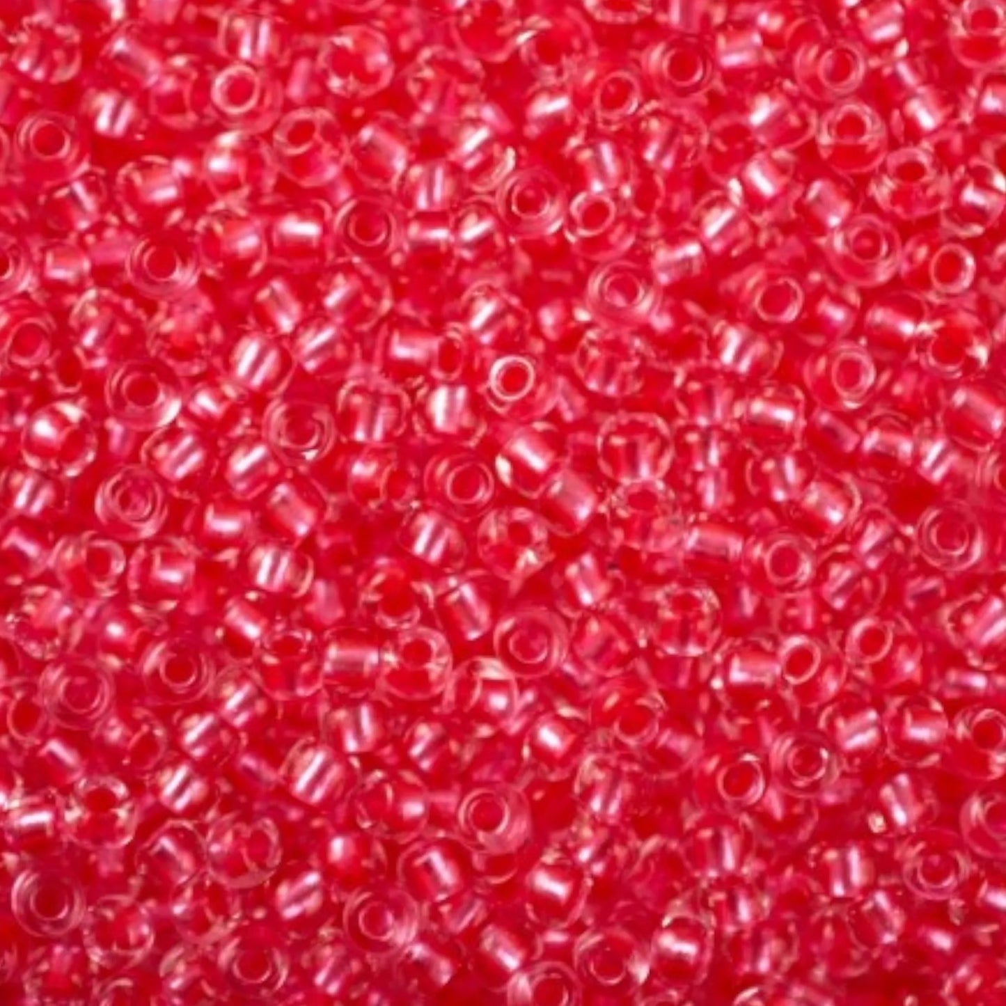 38998 Czech seed beads PRECIOSA Rocailles 10/0 pink. Crystal - Terra Pearl Lined.