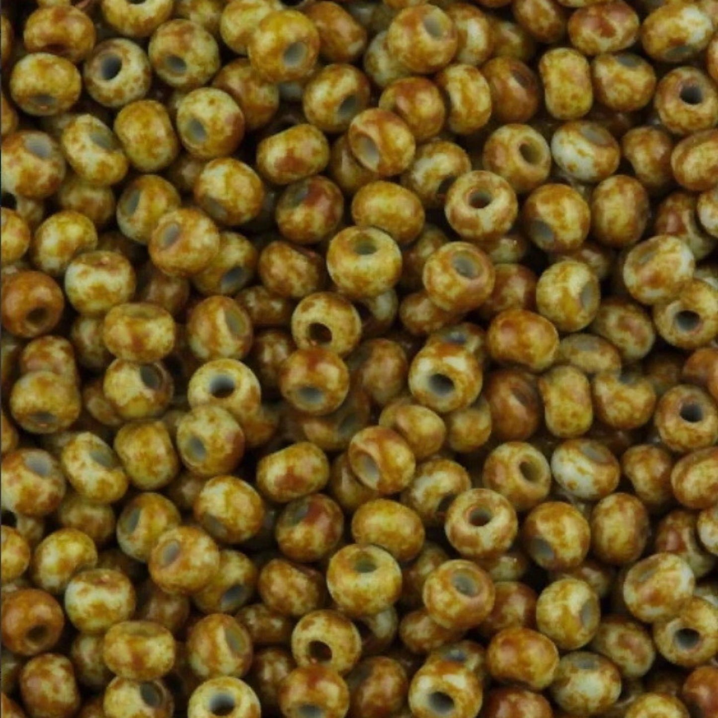 39000 Czech seed beads PRECIOSA round 10/0 Olive Travertin.