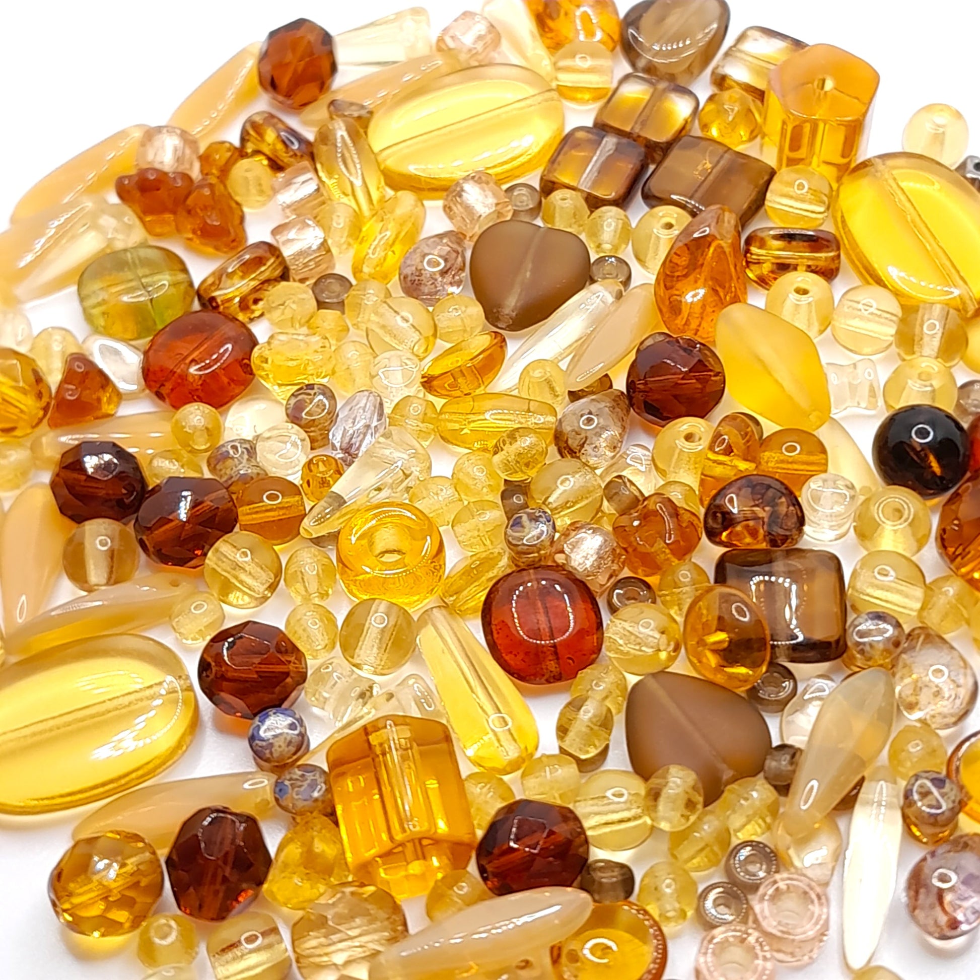 PRECIOSA czech beads "Topaz" for making bracelets, necklaces, earrings and other jewelry. - VadymShop