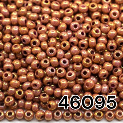 46095 Czech Seed Beads Preciosa Rocailles Opaque - Color Lustered