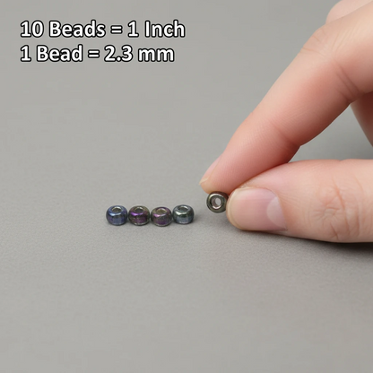 10/0 47019 Preciosa Чеський Скляний Бісер Рокайль 2.3mm. Сірий Прозорий зі сріблястою облямівкою, райдужний.