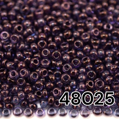 10/0 48025 Preciosa Seed Beads. Crystal Color Lustered.