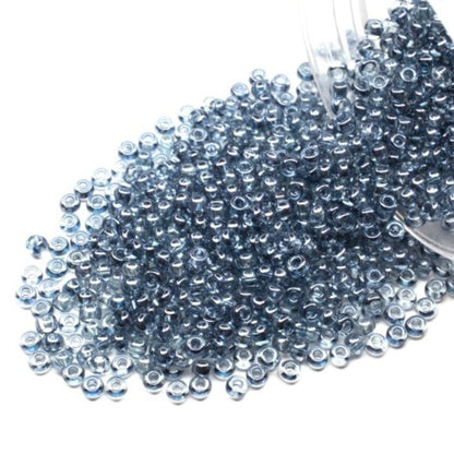 10/0 48035 Preciosa Seed Beads. Crystal Color Lustered.