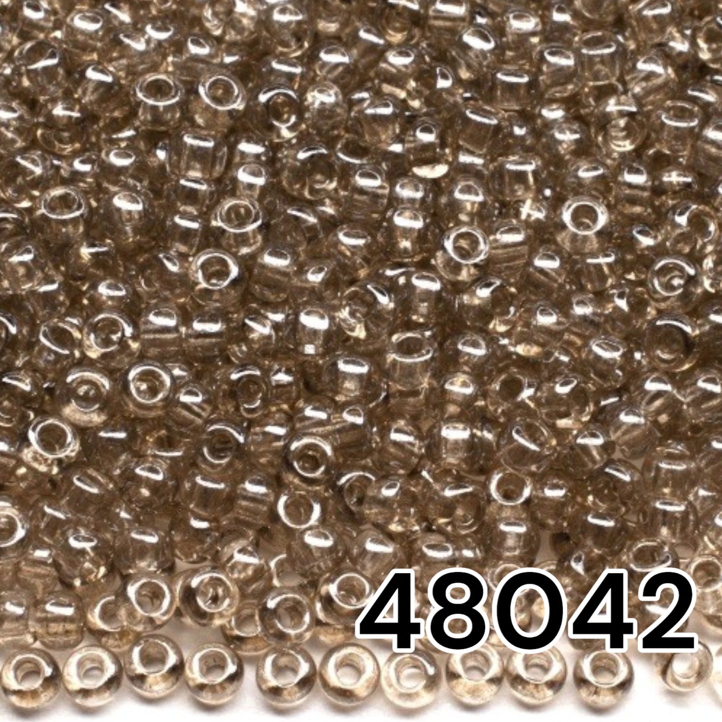 48042 Czech Seed Beads Preciosa Rocailles Crystal Color Lustered