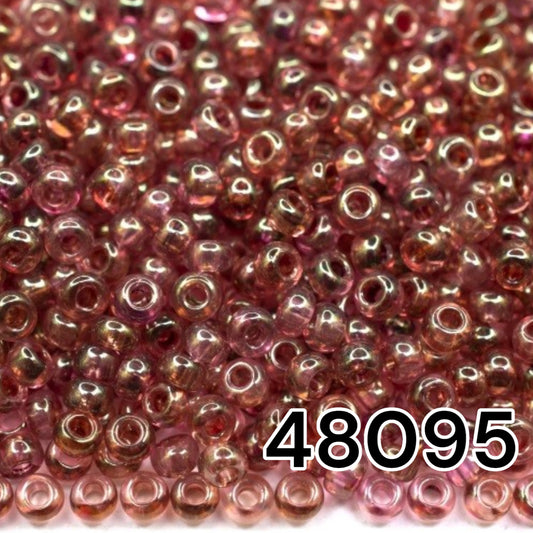 10/0 48095 Preciosa Seed Beads. Crystal Color Lustered.