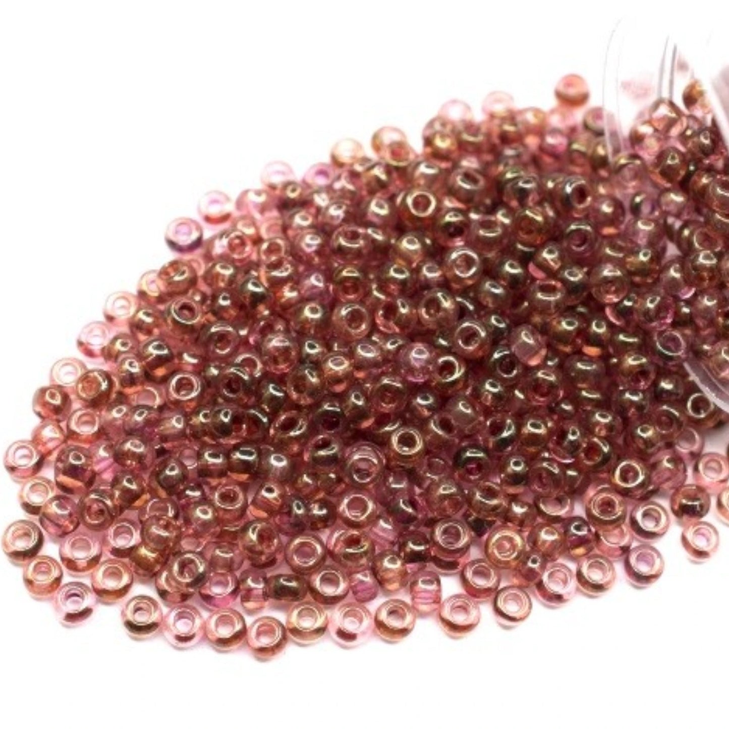 10/0 48095 Preciosa Seed Beads. Crystal Color Lustered.