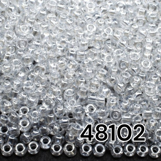 10/0 48102 Preciosa Seed Beads Rocailles White. Transparent Sfinx.