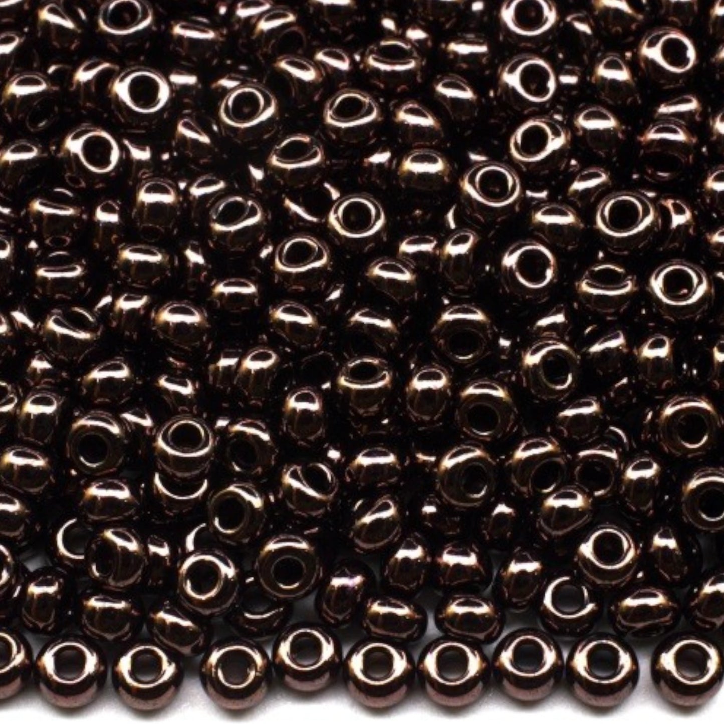 10/0 49095 Preciosa Perline di Vetro Ceco Rocaille 2.3mm. Marrone Opaco - Colore Lucido.