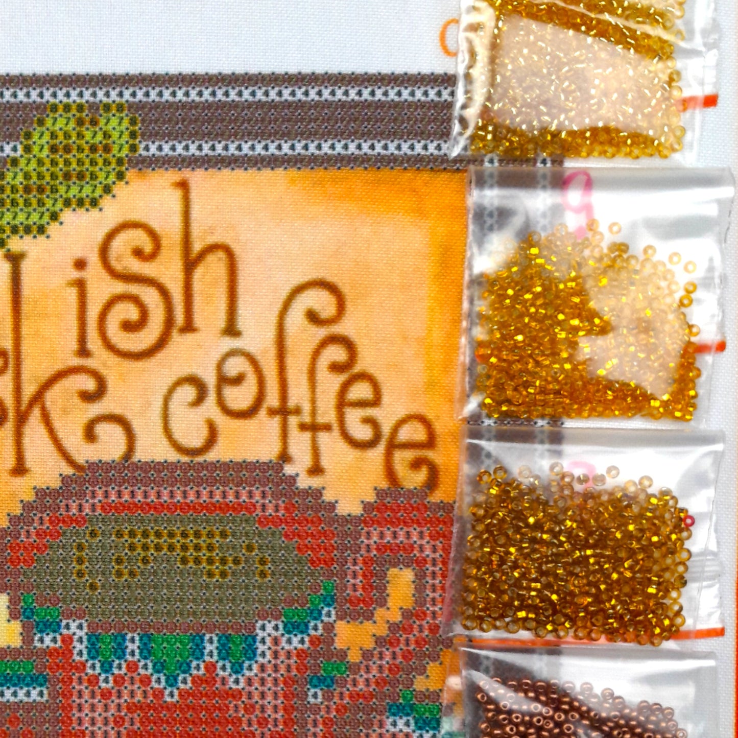 DIY Bead embroidery kit "Turkish coffee". size: 6.3 - 6.3in (16 - 16cm). - VadymShop
