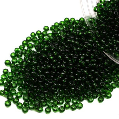 10/0 50060 Preciosa Seed Beads. Green Transparent natural. - VadymShop