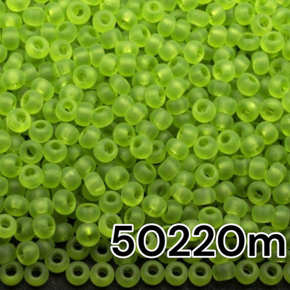 10/0 50220matte Preciosa Seed Beads. Green Transparent natural. - VadymShop