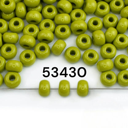 2/0 53430 Preciosa Čekiško Stiklo Karoliukai Rokajaus 6.1mm. Alyvuogių Matinis Natūralus.