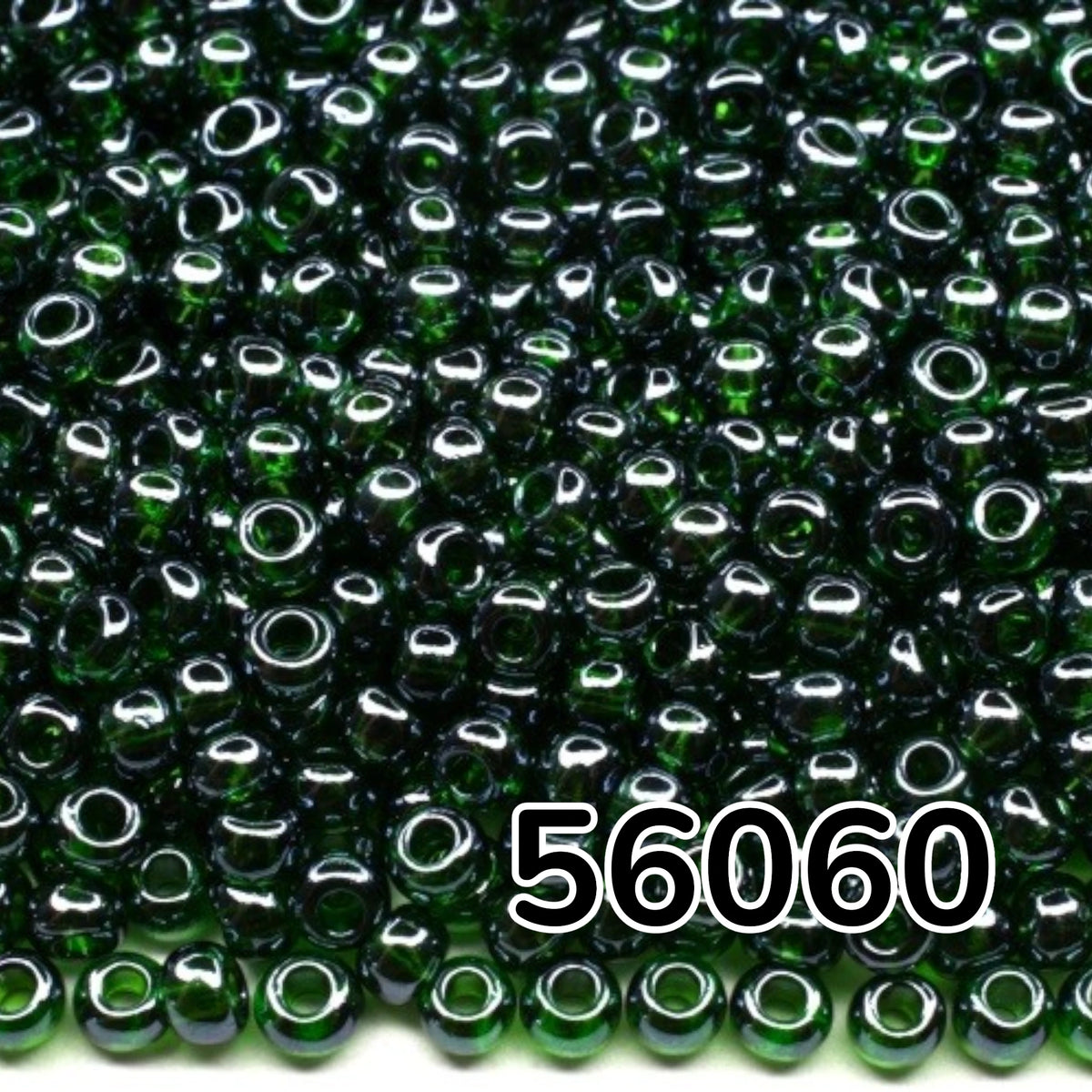 10/0 56060 Preciosa čekiški stiklo karoliukai Rokajaus 2.3mm. Skaidrūs žali Sfinx.