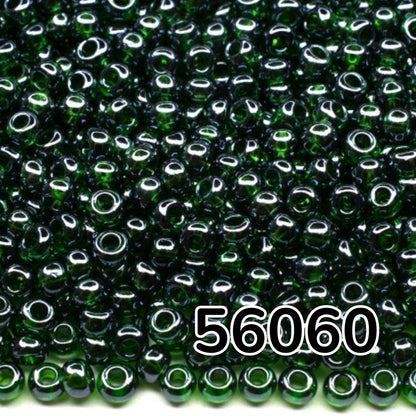 10/0 56060 Preciosa čekiški stiklo karoliukai Rokajaus 2.3mm. Skaidrūs žali Sfinx.