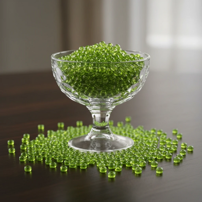 10/0 56220 Preciosa Perline di vetro ceche Rocaille 2.3mm. Verde trasparente Sfinx.