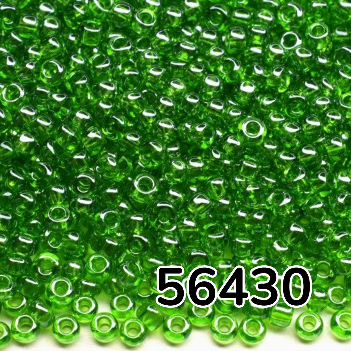 10/0 56430 Preciosa Czeskie szklane Koraliki Rocailles 2.3mm. Przezroczysty zielony Sfinx.