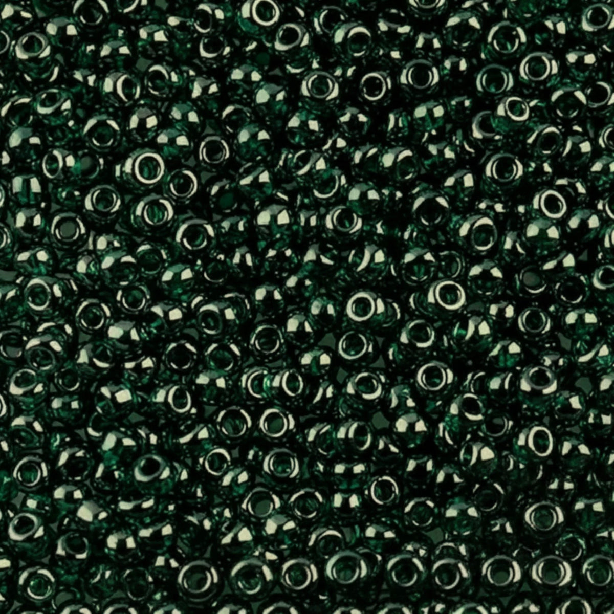 10/0 56620 Preciosa Missangas/Miçangas Pequenas (contas miúdas) de vidro checo Rocaille 2.3mm. Verde Transparente Sfinx.