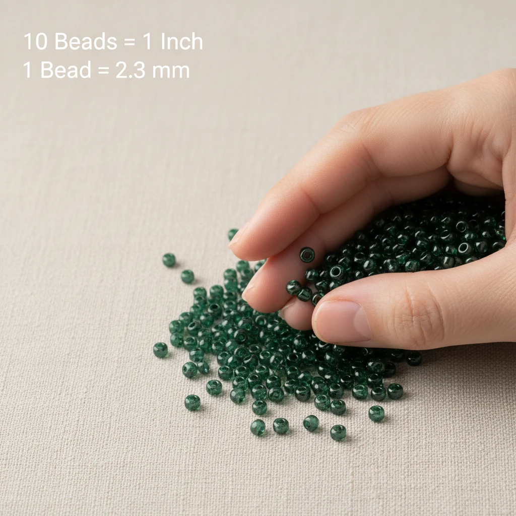 10/0 56620 Preciosa Missangas/Miçangas Pequenas (contas miúdas) de vidro checo Rocaille 2.3mm. Verde Transparente Sfinx.