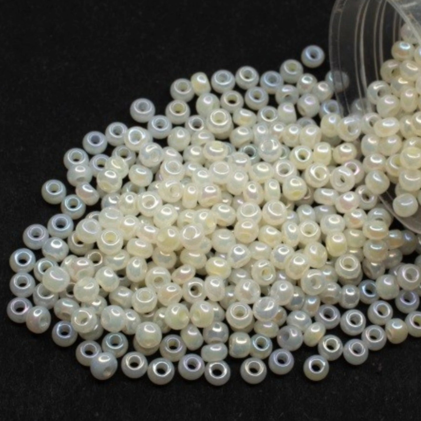 10/0 57206 Preciosa Seed Beads. White Shell.