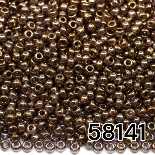 58141 Czech Seed Beads Preciosa Rocailles Crystal Color Lustered