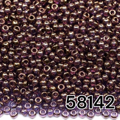 58142 Czech Seed Beads Preciosa Rocailles Crystal Color Lustered