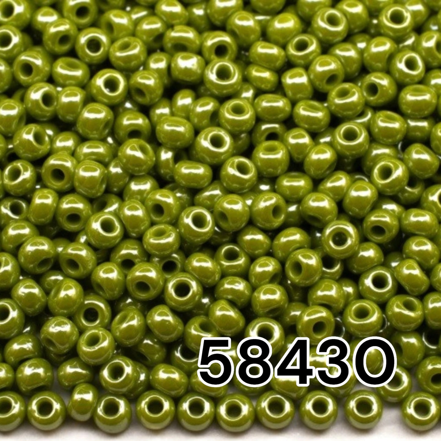 10/0 58430 Preciosa Seed Beads. Opaque Sfinx olive.