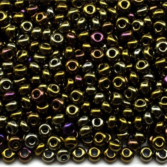 10/0 59115 Preciosa Czech Glass Koraliki Rocailles 2.3mm. Brązowy iris.
