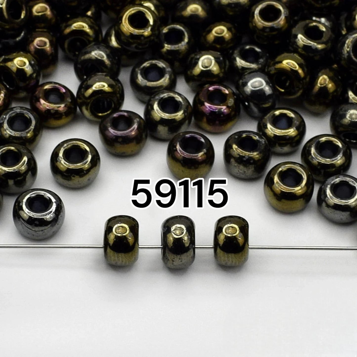 2/0 59115 Preciosa Czech Glass Missangas/Miçangas Pequenas (contas miúdas) Rocaille 6.1mm. Opaco Irisado.