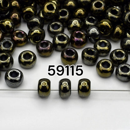 2/0 59115 Preciosa Czech Glass Missangas/Miçangas Pequenas (contas miúdas) Rocaille 6.1mm. Opaco Irisado.