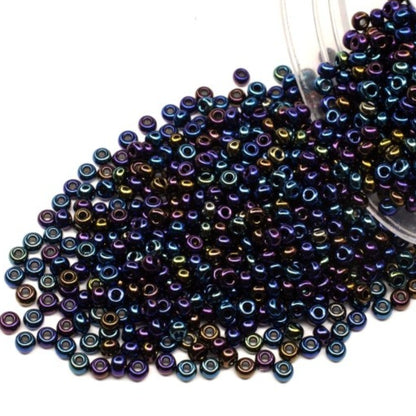 10/0 59205 Preciosa Seed Beads. Opaque rainbow.