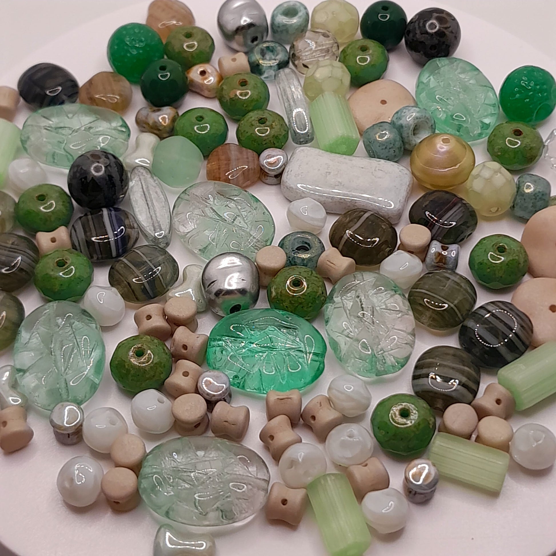 PRECIOSA czech beads "Jade" for making bracelets, necklaces, earrings and other jewelry. - VadymShop