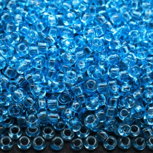 10/0 60000 Preciosa Czech Glass Koraliki Rocailles 2.3mm. Jasnoniebieskie Transparentne naturalne.