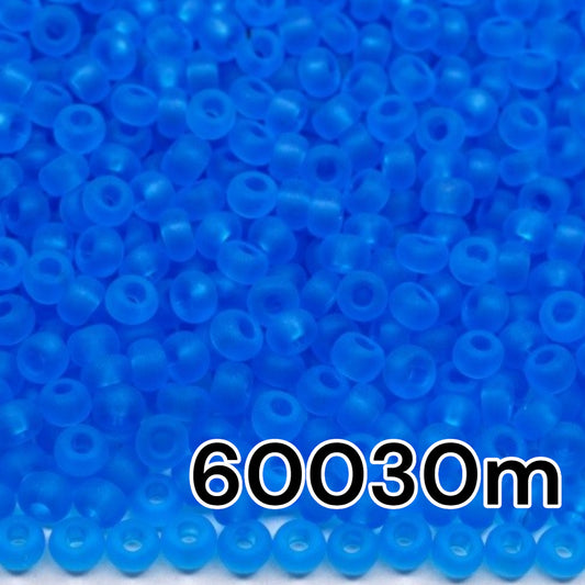 10/0 60030matte Preciosa Seed Beads. Light blue Transparent natural. - VadymShop