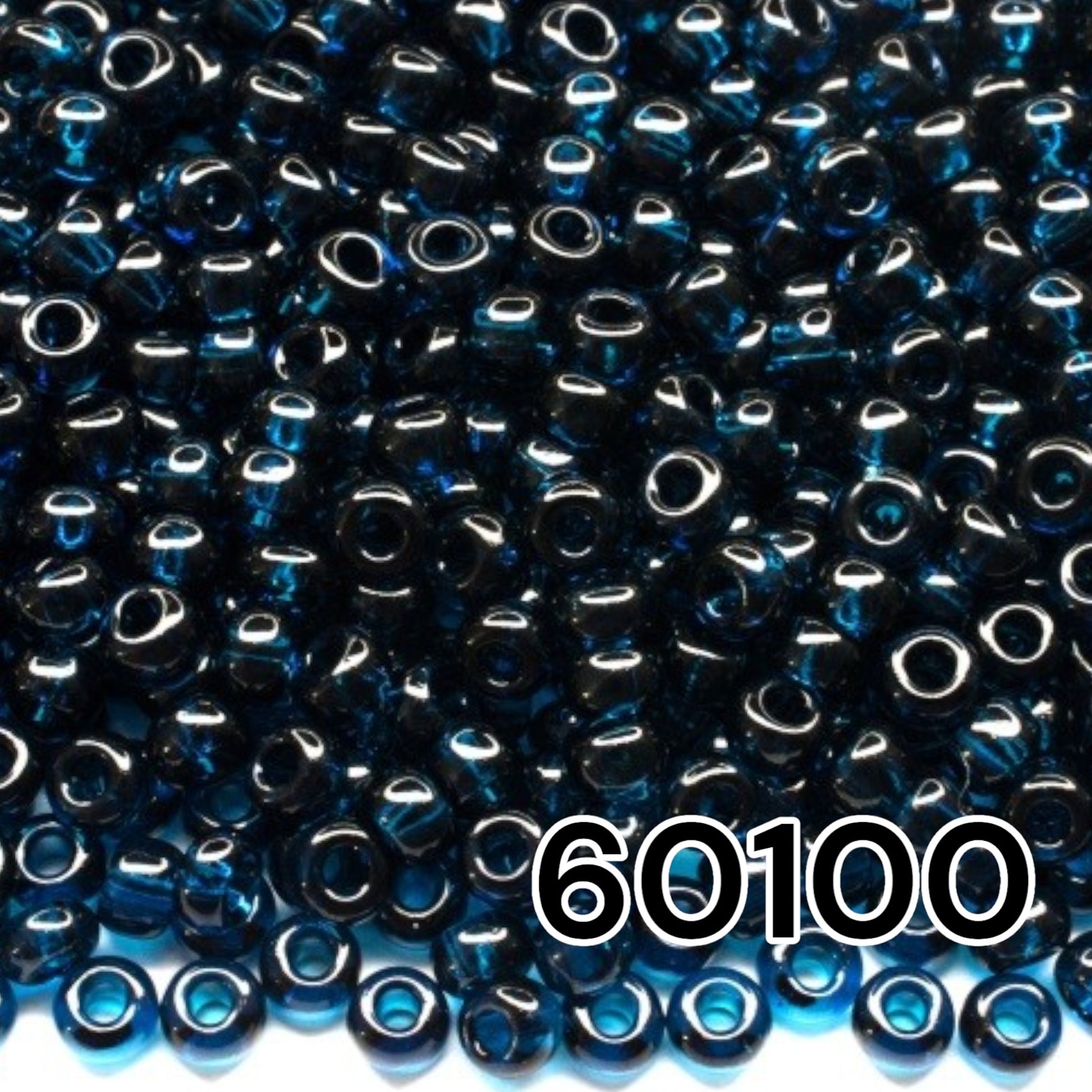 10/0 60100 Preciosa Seed Beads. Blue Transparent natural. - VadymShop