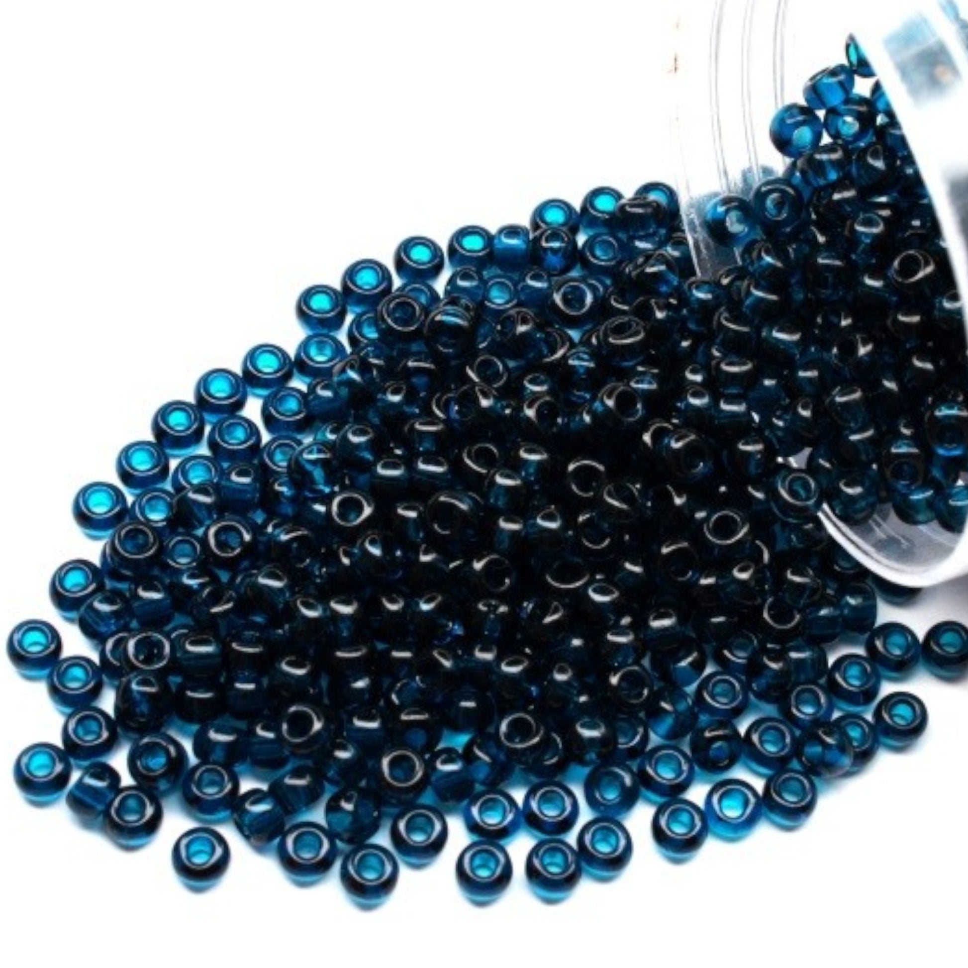 10/0 60100 Preciosa Seed Beads. Blue Transparent natural. - VadymShop