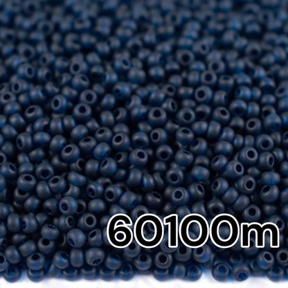10/0 60100matte Preciosa Seed Beads. Blue Transparent natural.