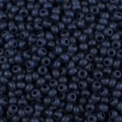 10/0 60100matte Preciosa Seed Beads. Blue Transparent natural.