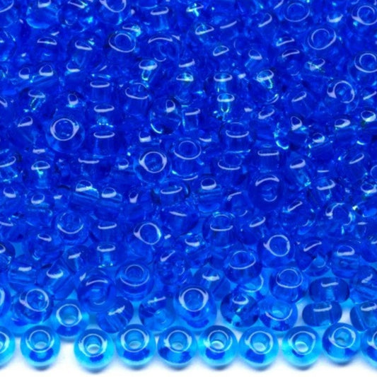 10/0 60150 Preciosa Czech Glass Koraliki Rocailles 2.3mm. Niebieskie Transparentne naturalne.