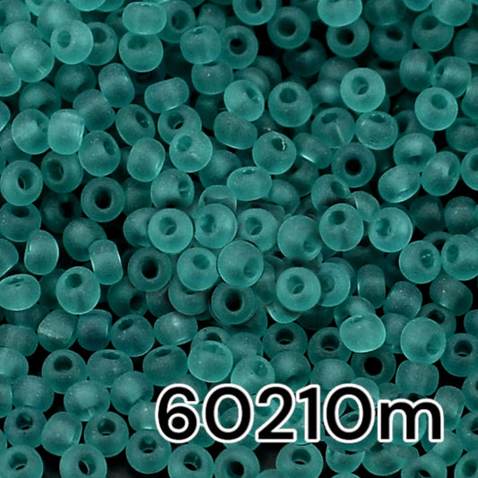 10/0 60210matte Preciosa Seed Beads. Green Blue Transparent natural.