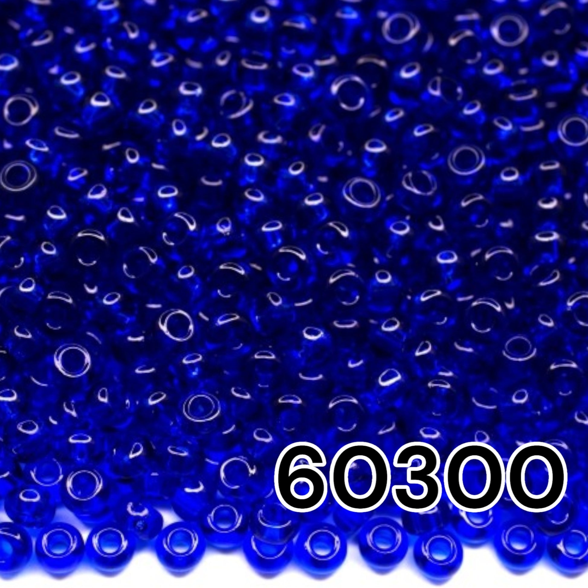 10/0 60300 Preciosa Seed Beads. Blue Transparent natural. - VadymShop