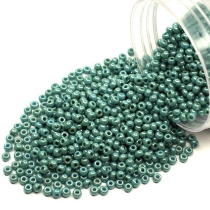 63021 Czech Seed Beads Preciosa Rocailles Opaque - Color Lustered