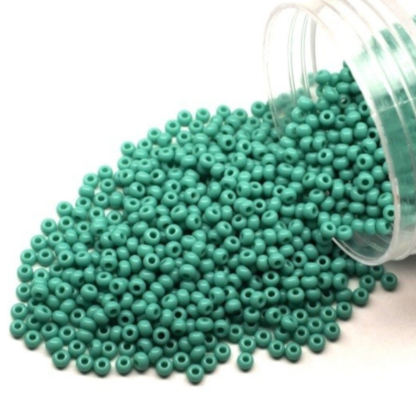 10/0 63130 Preciosa Seed Beads. Opaque light blue.