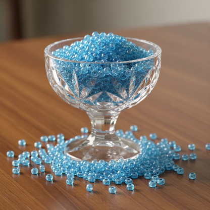 10/0 66000 Preciosa Perles de Rocaille en verre tchèque 2.3mm. Aigue-marine transparente Sfinx.