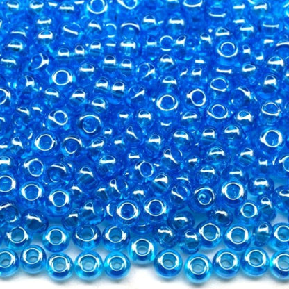 10/0 66030 Preciosa czeskie szklane Koraliki Rocailles 2.3mm. Akwamarynowe transparentne Sfinx.