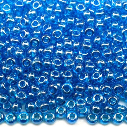 10/0 66150 Preciosa Missangas/Miçangas Pequenas (contas miúdas) de Vidro Checo Rocaille 2.3mm. Água-marinha Transparente Sfinx.