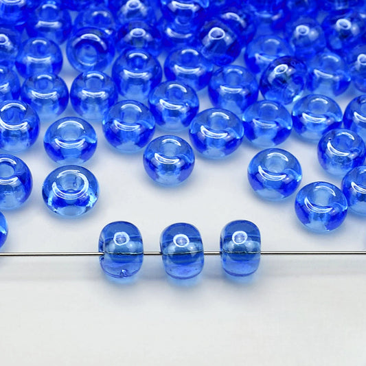 2/0 66150 Preciosa Seed Beads Blue. Transparent Sfinx.