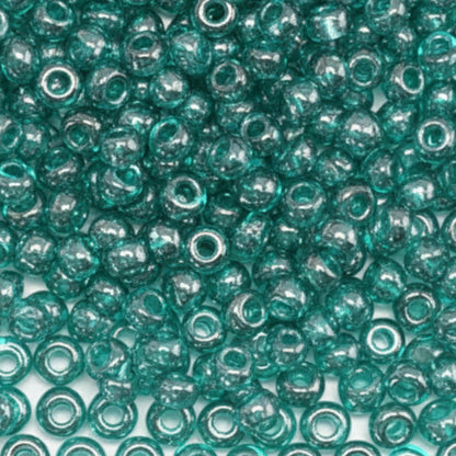 10/0 66210 Preciosa Missangas/Miçangas Pequenas (contas miúdas) de Vidro Checo Rocaille 2.3mm. Verde-água Transparente Sfinx.